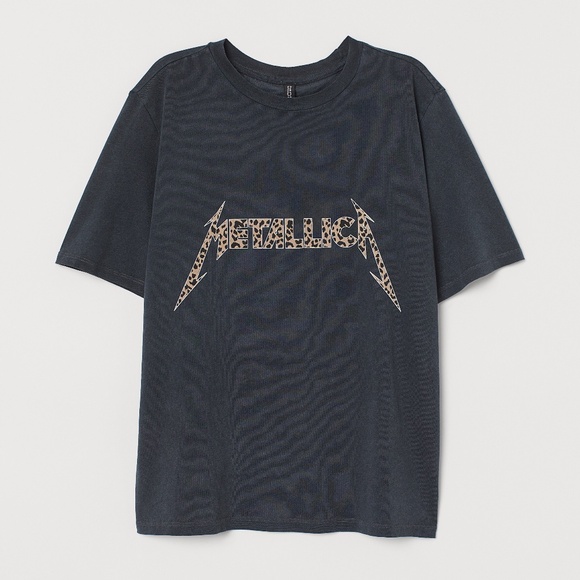 Metallica Grey and Cheetah Band T-Shirt - Picture 1 of 10